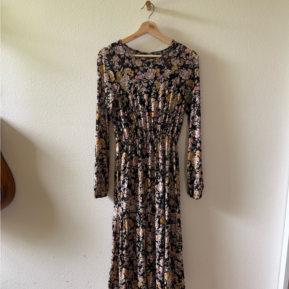 Wild Fable Gold and Silver Sequin Long Sleeve Dress